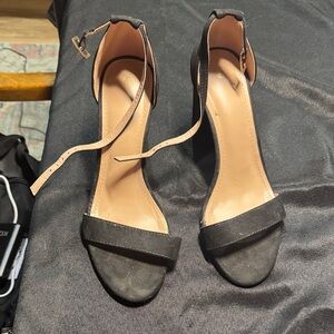 Elegant Black Ankle Strap Heels